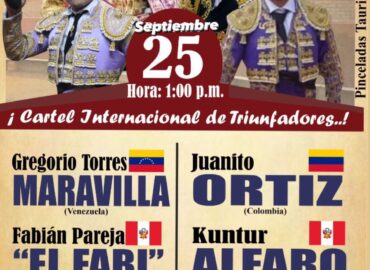 JUANITO ORTIZ ACARTELADO EN CORRIDA INTERNACIONAL