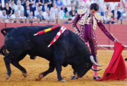 TRIUNFO DE E. DE JUSTO CON TORO DE VUELTA AL RUEDO EN SEVILLA