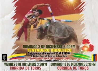 VILLAPINZON Y SU PROGRAMACION TAURINA PARA DICIEMBRE