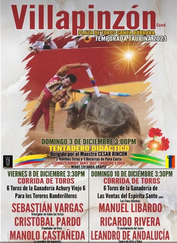 VILLAPINZON Y SU PROGRAMACION TAURINA PARA DICIEMBRE