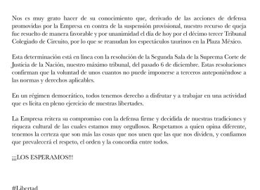 EN LA MEXICO… TOROS SÍ