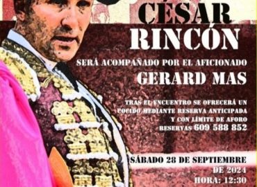 EL MAESTRO CESAR RINCON SIGUE RECIBIENDO HOMENAJES EN ESPAÑA