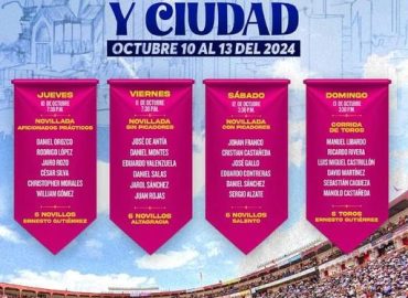 Carteles que están circulando para el evento anual de TOROS Y CIUDAD en Manizales.