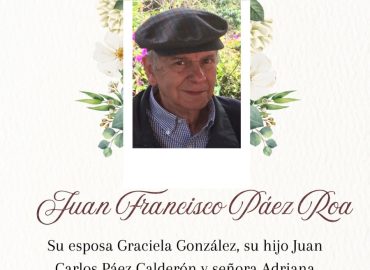 PESAR POR EL FALLECIMIENTO DEL DR. FRANCISCO PAEZ  ROA