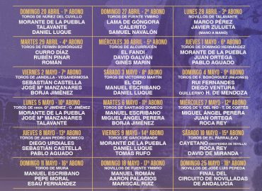 OFICIALIZADOS LOS CARTELES DE SEVILLA