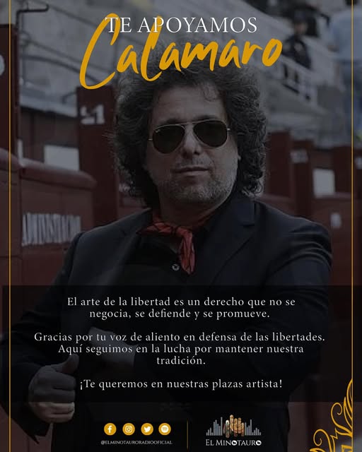 ANDRES CALAMARO ENFRENTA CON DECISION LOS ANTI TAURINOS
