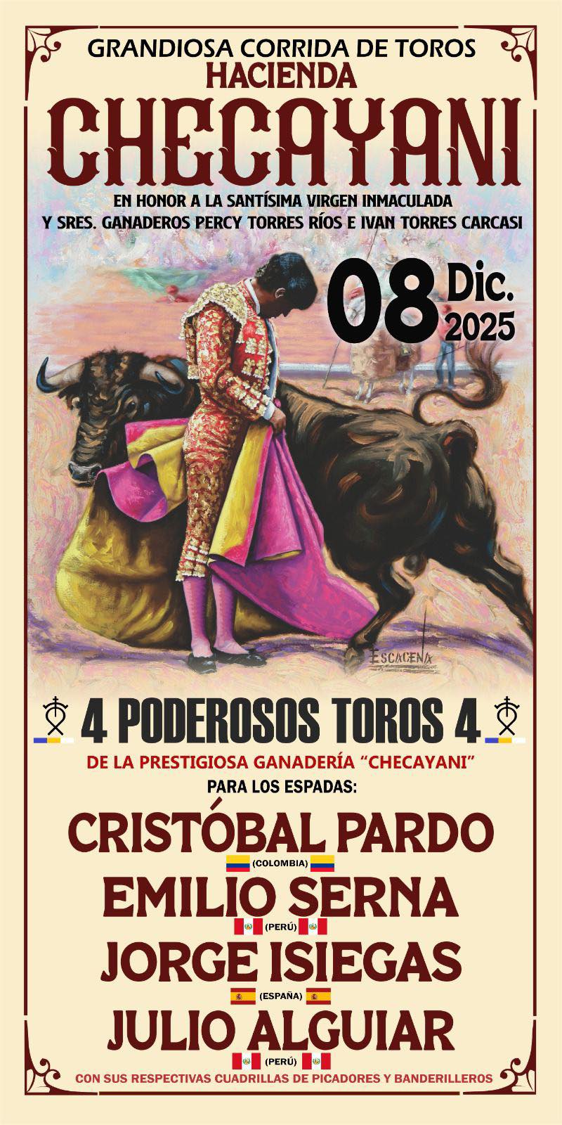 CRISTOBAL PARDO TIENE NUEVA PRESENTACIÓN EN PLAZA PERUANA