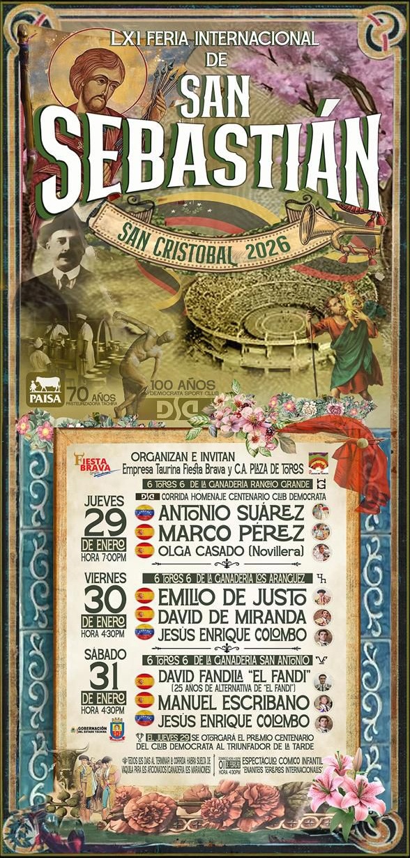 JESUS ENRIQUE COLOMBO HACE DOBLETE EN SAN CRISTOBAL