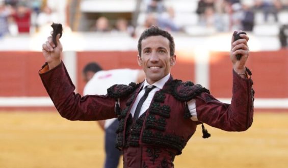 SOBERBIA TARDE DE DAVID DE MIRANDA CON CUATRO OREJAS Y EN VOLANDAS CON EL NOVILLERO M. QUINTANA  CON DOS  APÉNDICES EN POZABLANCO
