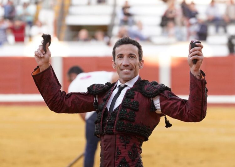 SOBERBIA TARDE DE DAVID DE MIRANDA CON CUATRO OREJAS Y EN VOLANDAS CON EL NOVILLERO M. QUINTANA  CON DOS  APÉNDICES EN POZABLANCO