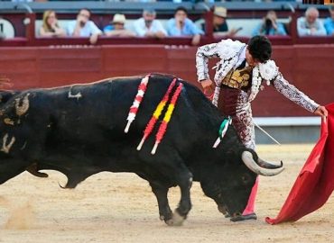 DETALLES DE JAROCHO EN SU LOTE EN LA DECIMO SEPTIMA CORRIDA DE ABONO MADRILEÑO