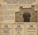 HOMENAJE  A DON J. PIMENTEL Y M. A. MONCHOLI EN CENICIENTOS CON PRESENCIA DE TOREROS DE COLOMBIA Y PERU