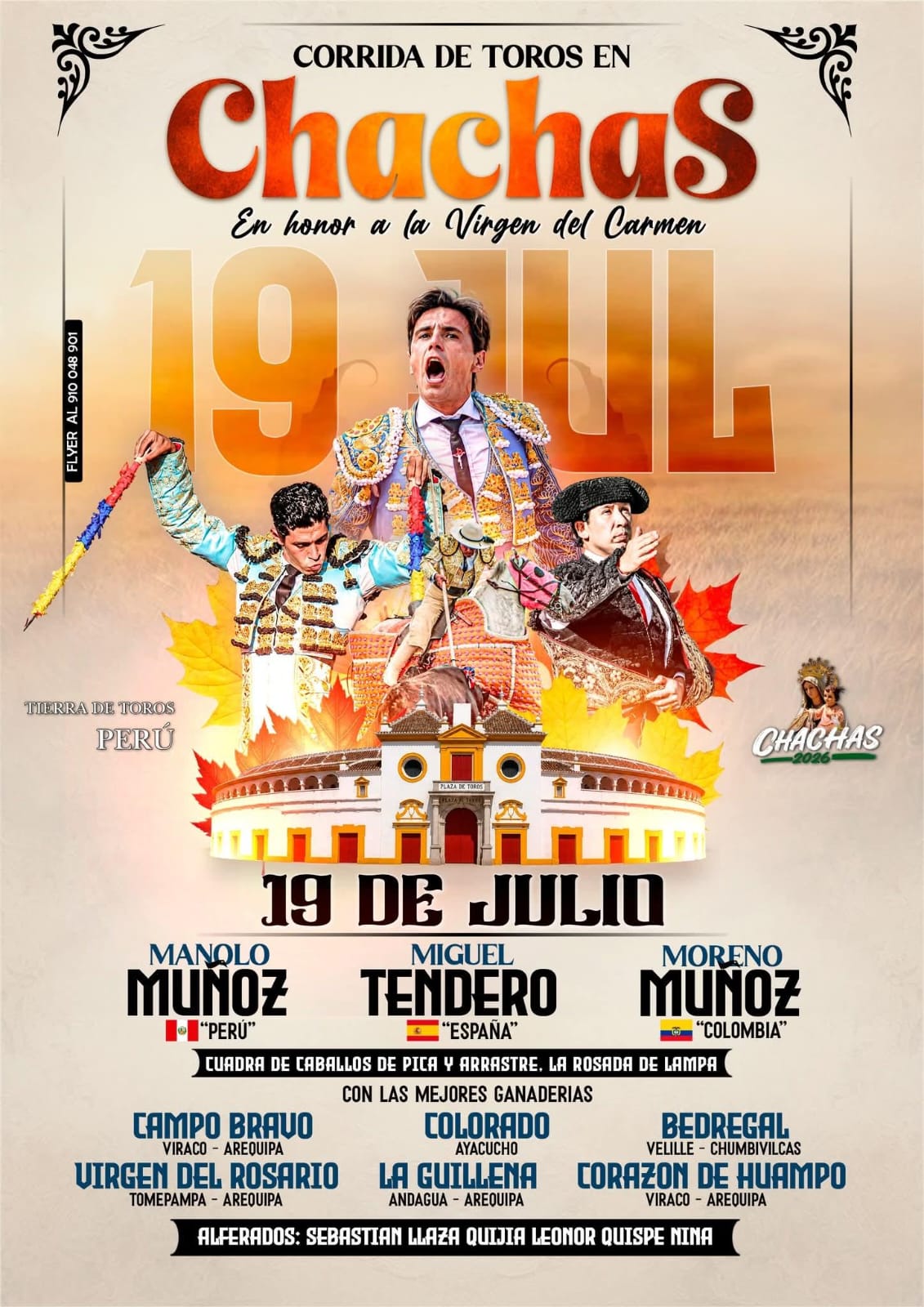 MORENO MUÑOZ EN CHACHAS – PERU EL PROXIMO DOMINGO