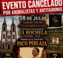 CANCELADO HOMENAJE AL MATADOR DE TOROS PACO PERLAZA