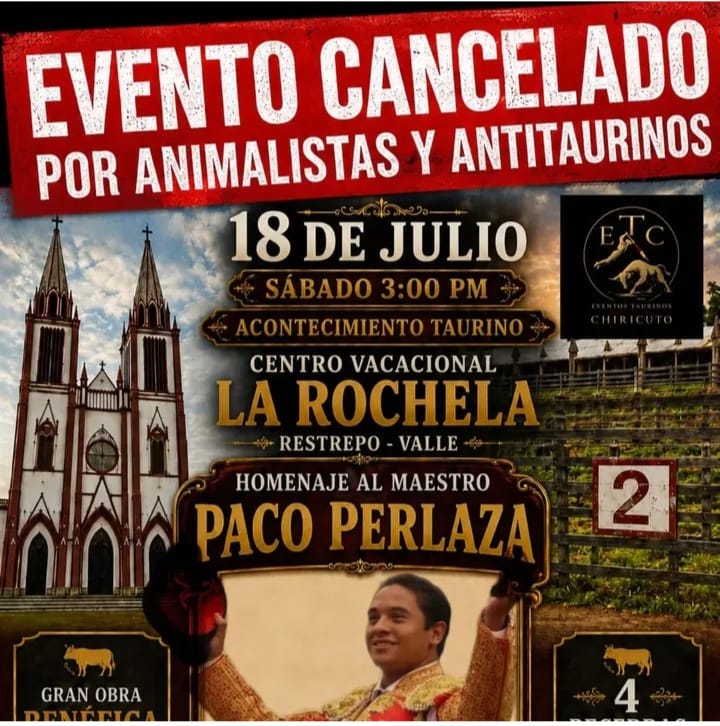 CANCELADO HOMENAJE AL MATADOR DE TOROS PACO PERLAZA
